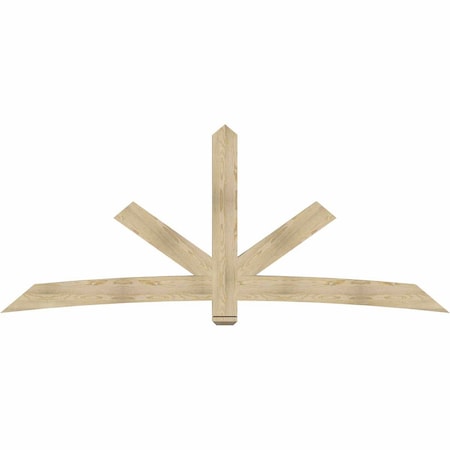 Ekena Millwork Alberta Rough Sawn Timber Gable Bracket, Douglas Fir, 108"W x 45"H x 4"D x 6"F, 10/12 Pitch GBW108X45X0406ALB00RDF